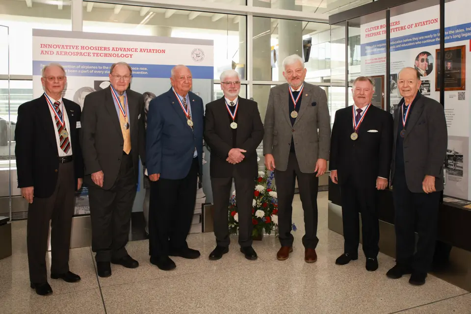 Members of the Hall of Fame in attendance.(Left to Right)

Thomas Carney, PhD Bob Duncan
Boyd Ashcraft, David Gevers, Edmond Soliday, Matt Hagans, and Jack Schweibold